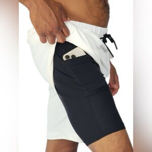 STRETCH White Athletic Shorts NWOT